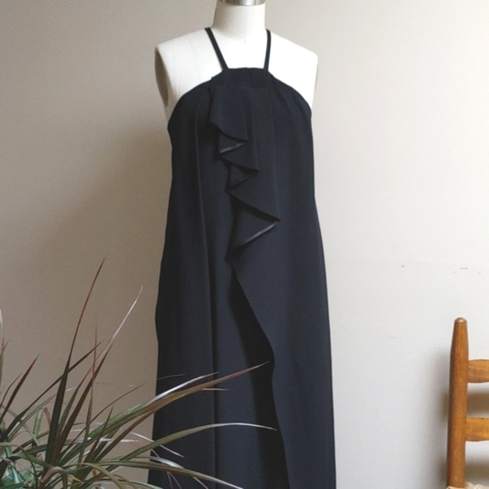 NWTs Miu Miu Black Halter Gown 38